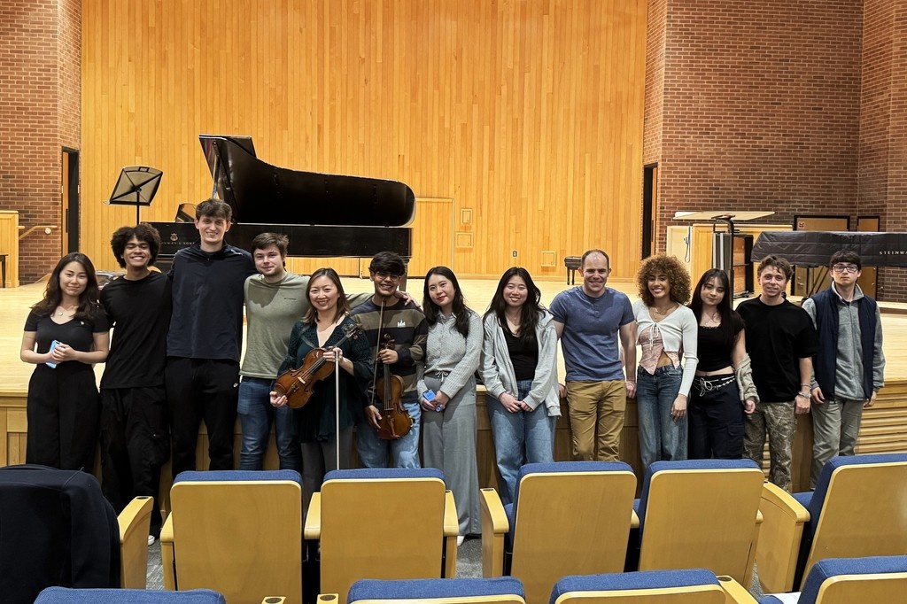 Almost a week since graduation and we’re already missing the Class of 2025! 💙 Here’s a memory from April: Juliette Kang led a masterclass hosted by Dr. Solomiya Ivakhiv. Bravo to all our incredible student performers! 🎻 #Music