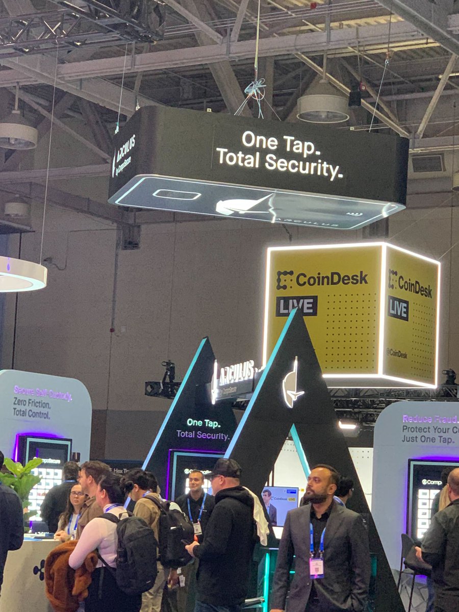 thisisarculus's tweet image. Final day at Consensus by @CoinDesk! We&apos;re wrapping up an incredible week in Toronto—come see how Arculus is powering secure, user-friendly #Web3 experiences with #coldstorage and #authentication built into premium metal cards.
📍 Find us at Booth 3013 before the doors close.…