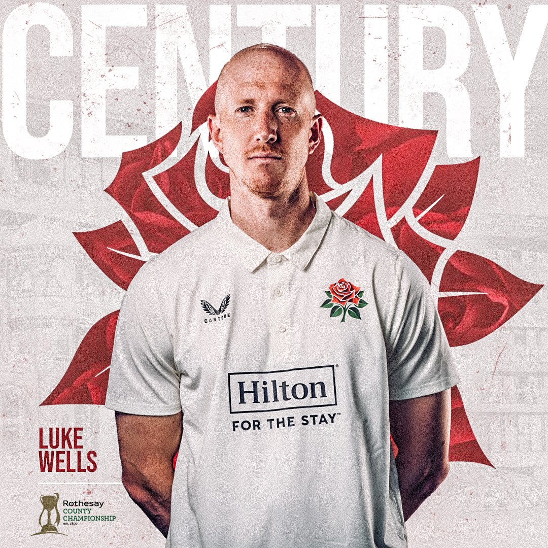 lancscricket's tweet image. HUNDRED FOR WELLSY! 💯💪

@luke_wells07 reaches three figures as he drives Morley through the covers for his 13th four!

188-3 (70.2)

Watch LIVE on #LancsTV! 💻➡️  youtube.com/live/Iqd_In3zN…

🌹 #RedRoseTogether