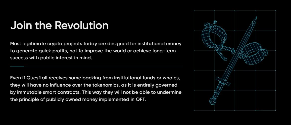 In Questfall, every investor is a Founder and all Founders are considered equal! Yes, you've heard that right. 

As developers, we do not receive any special bonuses. The benefits of being a Founder are automatically distributed by the system to each Founder NFT holder, based on