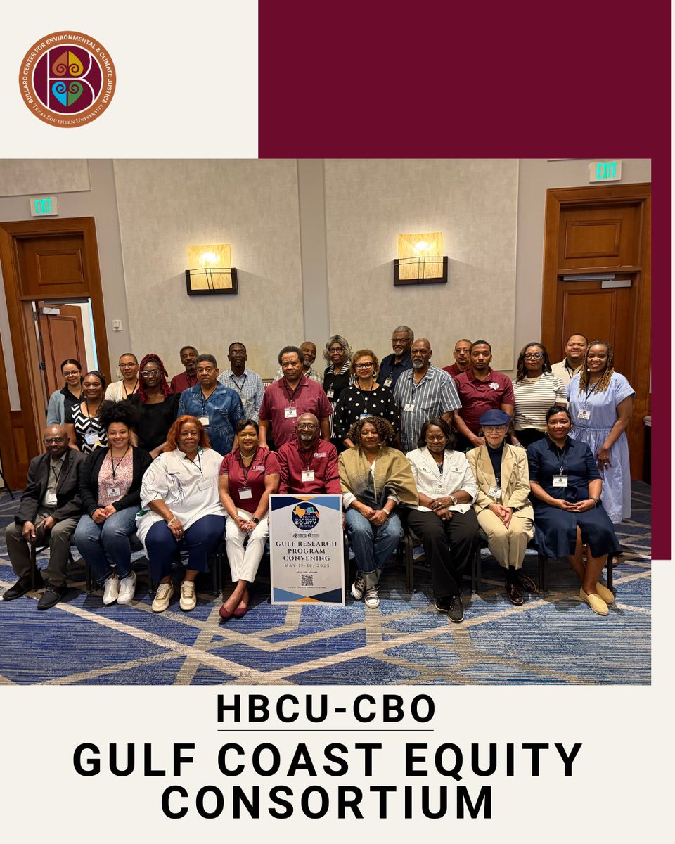 Bullard Center for Environmental & Climate Justice (@bullardcenter) on Twitter photo <a href="/BullardCenter/">Bullard Center for Environmental & Climate Justice</a> and <a href="/DSCEJ/">Deep South Center for Environmental Justice</a> hosted the Gulf Coast Equity Consortium Regional Convening on May 15–16, 2025, in The Woodlands, Texas.
This year’s two-day event brought together HBCUs and frontline community organizations to advance solutions to flooding, water justice, and <a href="/BullardCenter/">Bullard Center for Environmental & Climate Justice</a> and <a href="/DSCEJ/">Deep South Center for Environmental Justice</a> hosted the Gulf Coast Equity Consortium Regional Convening on May 15–16, 2025, in The Woodlands, Texas.
This year’s two-day event brought together HBCUs and frontline community organizations to advance solutions to flooding, water justice, and