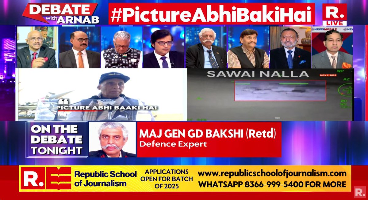 republic's tweet photo. #PictureAbhiBakiHai | Rajnath signals India’s fight against terror is far from over

On the Nation's Sharpest Opinion, Arnab fires straight facts and pincer questions, answers of which #TheNationWantsToKnow .  Tune in and fire in your views -https://t.co/JdxY534Icq

#India #IndiaPakistan #PakistanIndia #OperationSindoor #RajnathSingh #PMModi #Pakistan