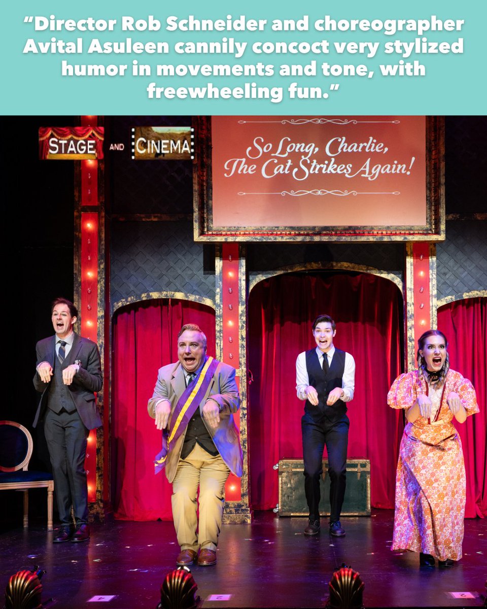 “Director Rob Schneider and choreographer Avital Asuleen cannily concoct very stylized humor in movements and tone, with freewheeling fun."
- Rob Lester, Stage and Cinema

THREE MORE PERFORMANCES to see our critically acclaimed revival of Drat! The Cat! Link in bio 🎟️