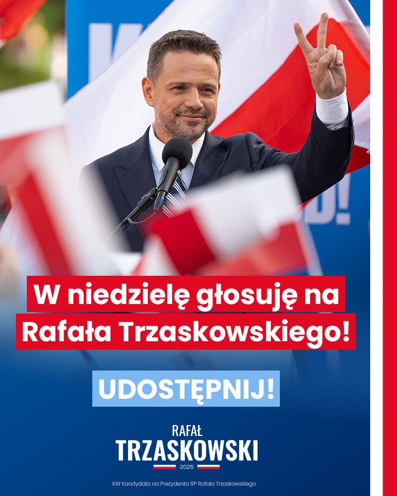 olejnik_lukasz1's tweet photo. Wybór jest prosty: pójdź zagłosować dla uczciwej Polski❗ 

#Trzaskowski2025 #WygraCałaPolska 🇵🇱✌ https://t.co/YTBVjtLJrA