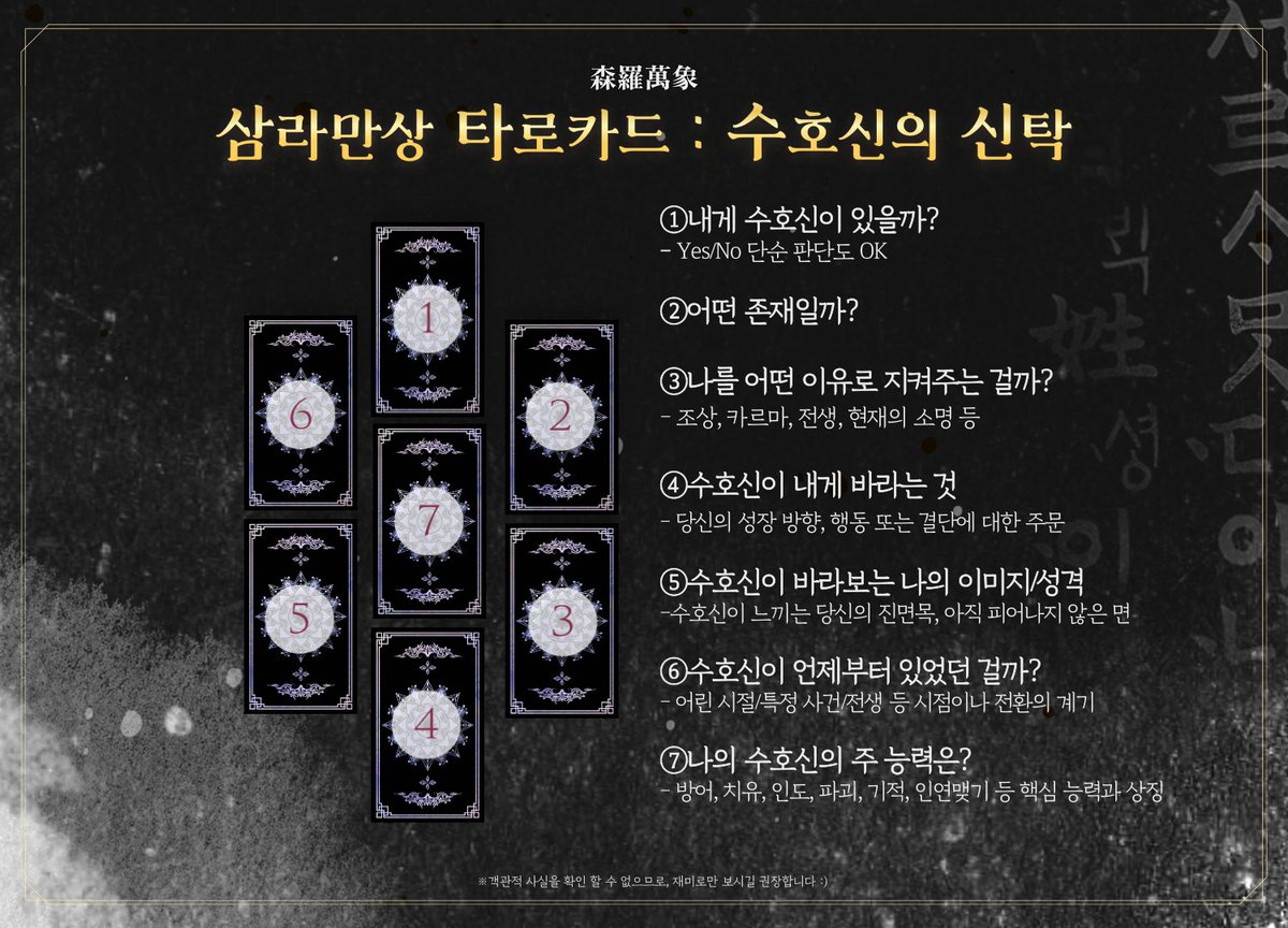 Tarotcat_mine's tweet photo. 250517 삼라만상 스프레드

오늘 삼라만상 채팅방에서 @occultism_maker 님이 만드신 스프레드를 배포해주셨고
그걸로 해석해봅니다.
(근데 카드는 삼라만상이 아님ㅋ) https://t.co/WTD8TdcTF4