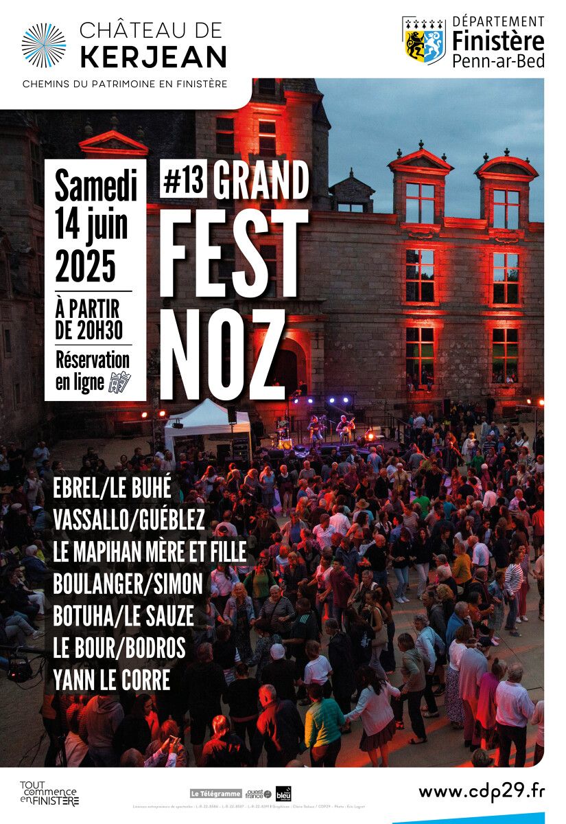 DMFinistere's tweet image. [A VOS AGENDAS] LE GRAND FEST-NOZ du Château de Kerjean🎵💃
✅ Une belle programmation, une excellente musique et une énergie de dingue dans un lieu exceptionnel. D'ici là on entraîne ses petits pieds 😉🎵💃
🔴Sur résa 👉 buff.ly/bMqnYPY 
@finistere_29
#FestNoz #Finistere