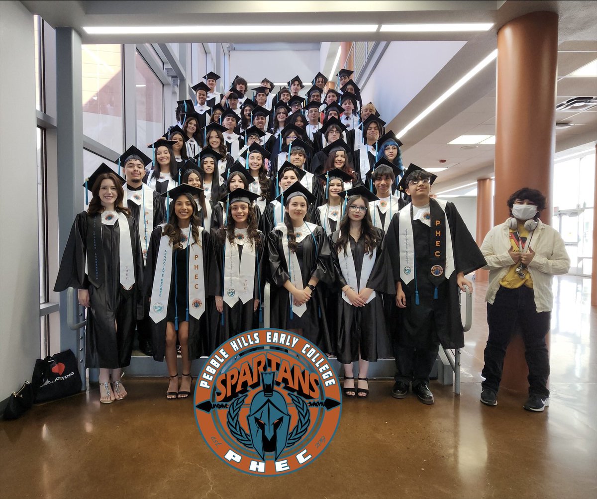 APRIL_PHHS's tweet image. 56 Early College Spartans are receiving their Associate Degrees today from EPCC! 34 Graduated in the Fall! That’s equals 90 Spartans with Associate Degrees this year! Continue to #RISE SPARTANS! @PHills_HS @SocorroISD @PHHSEC