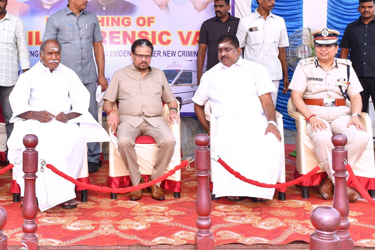 PuducheryPolice's tweet photo. Hon'ble @LGov_Puducherry inaugurated the Mobile Forensic Van in Puducherry today! 🚓🔬 Procured from #NFSU, this marks a significant step towards enhanced evidence collection.🇮🇳 #BharatiyaNyayaSanhita #BharatiyaNagarikSurakshaSanhita #DeliveringJustice
@AmitShah @PIBHomeAffairs https://t.co/tOUYCzKf8v