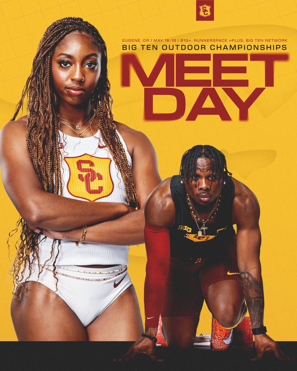 Let's do it B1G ✌️🏆

⚔️ @BigTen Outdoor Championships
📅 May 16-18
📍 Eugene, OR
📊 live.pttiming.com/?mid=7943
📺 B1G+, <a href="/runnerspace/">RunnerSpace</a>+ (Day 1-2)
📺 <a href="/BigTenNetwork/">Big Ten Network</a> (Day 3)