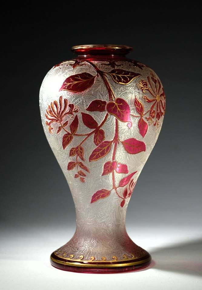 Art Nouveau Vase, Decor ‘Chevrefeuille’, ca. 1890, France