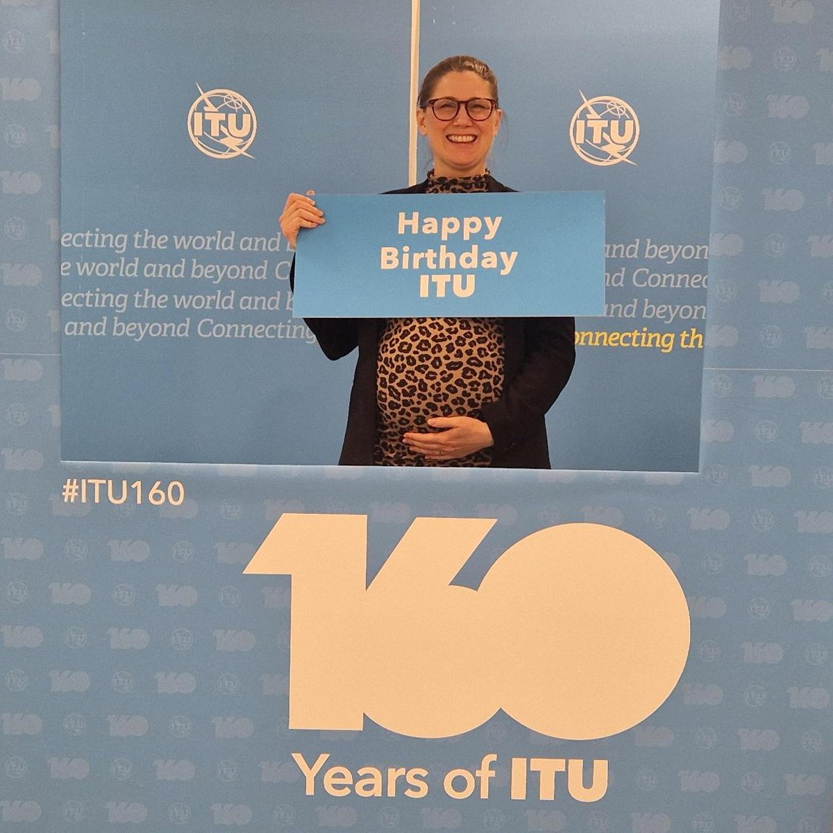 A BIG happy birthday to <a href="/ITU/">Int’l Telecommunication Union</a>- from the both of us! 

#ITU160 makes me reflect on the amazing work this organization does, connecting everyone to the technologies that change lives. I am truly proud of #AIforGood and wish ITU centuries more success in connecting the world!
