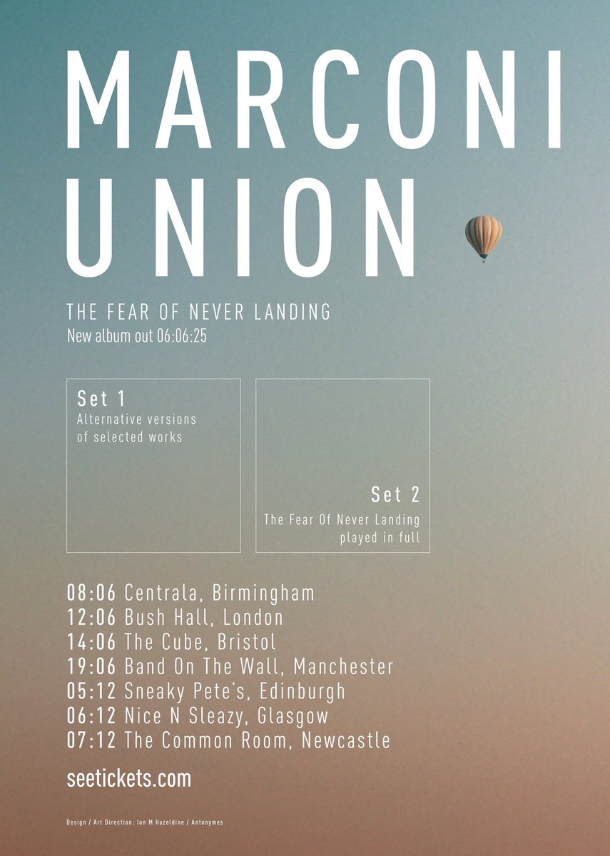 seventhwavebham's tweet image. Look out for announcements from The Seventh Wave next week... In the meantime, we recommend Marconi Union who have announced their 12th album, The Fear of Never Landing, set for release 6th June. They showcase this/their back catalogue at Centrala in B'ham plus other UK shows.