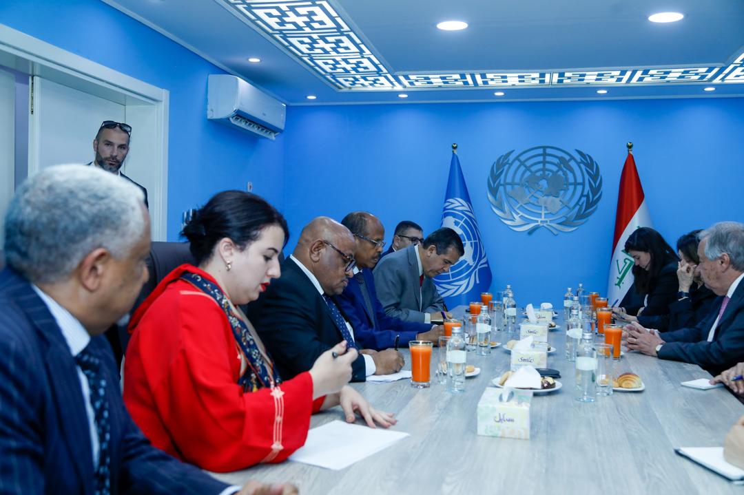 On the margins of the League of Arab States Summit in Baghdad, H.E. <a href="/ymahmoudali/">Mahmoud Ali youssouf</a>, Chairperson of the AU Commission, met with H.E. <a href="/antonioguterres/">António Guterres</a>, Secretary-General of the <a href="/UN/">United Nations</a>. They reaffirmed the strategic partnership between the AU &amp; the UN, with a focus on enhancing