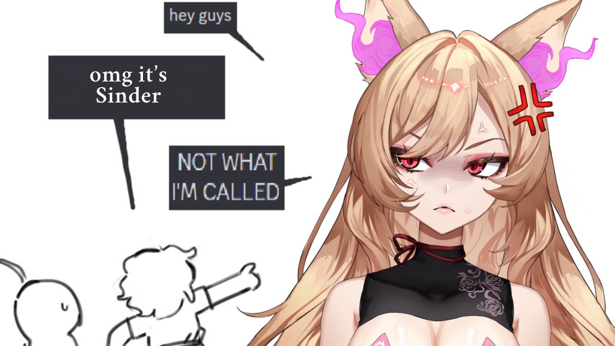 Oasis_VT's tweet image. “Blonde” “Pink Fire” version of Sinder apparently lmao