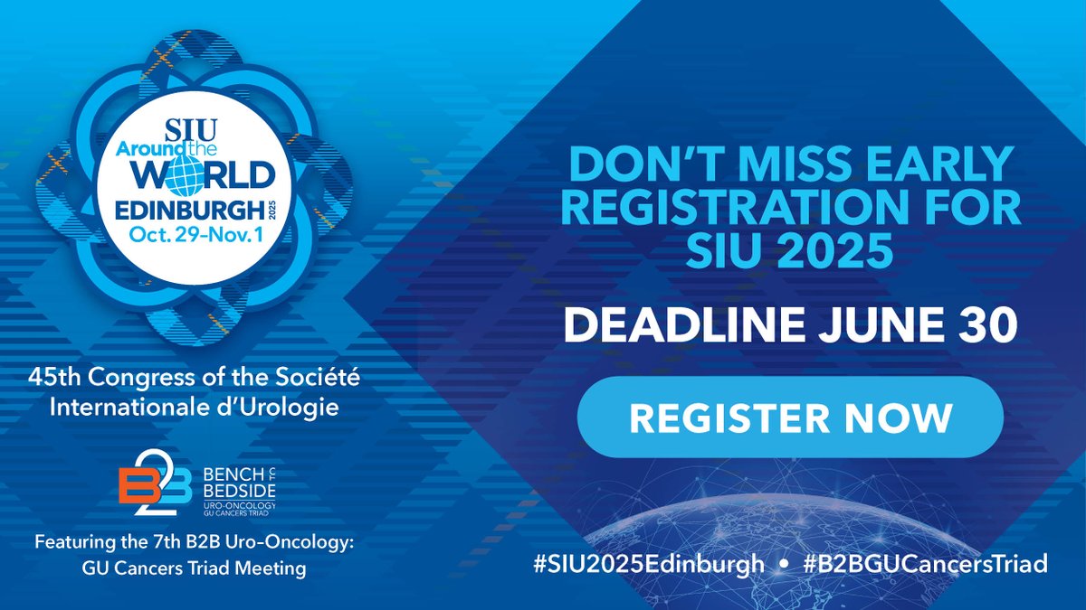 🚀 Early Registration for #SIU2025Edinburgh is NOW OPEN! 🚀 
Take advantage of early rates — only available until June 30, 2025!  

🔒 Register before the deadline to save up to €200 on registration fees 
🛌🏻 Access special accommodation rates near the convention centre 
🛡️