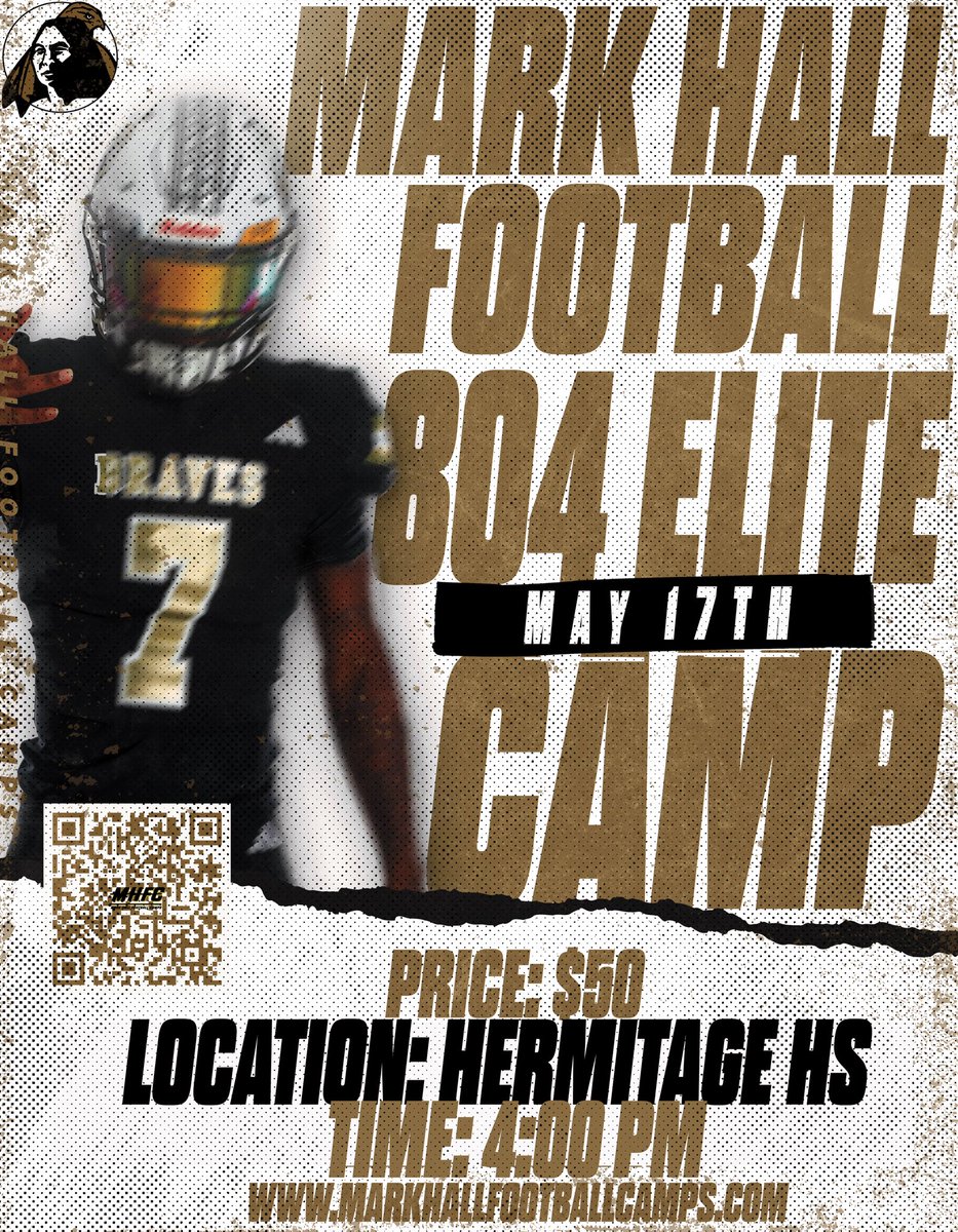 We are in the 7️⃣0️⃣4️⃣ TONIGHT &amp; 8️⃣0️⃣4️⃣ TOMORROW‼️ Get signed up now‼️ Come ready to BALL OUT &amp; COMPETE‼️ 
Link: markhallfootballcamps.com