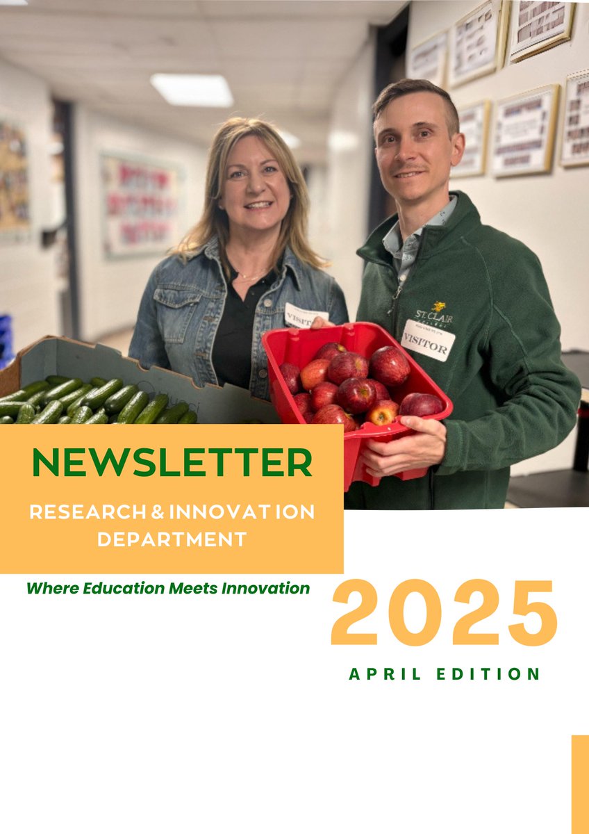 April 2025 Research &amp; Innovation Newsletter — now live

Read the newsletter :
 lnkd.in/gUbaUzyS

Previous issues :
 lnkd.in/gB6AaRNq

#StClairCollege #ResearchAndInnovation #AppliedResearch #SuccessStories #Industry40 #CommunityImpact #WindsorEssex