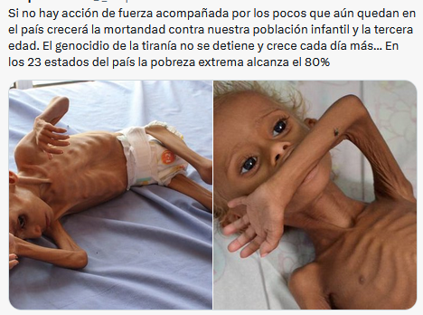 <a href="/Proctologo/">Francisco</a> el teatro barato para idiotas chavestias , cada dia mueren niños ancianos y adultos de hambre extrema y miseria y no hay atencion medica ni medicinas en todo el pais y esos delincuentes son los culpables, con los militaruchos que lo han permitido vendidos  y traidores.
