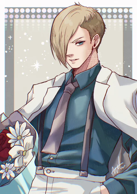 公式グッズでまさかの白タキシード姿発表されたので描きました #SF6