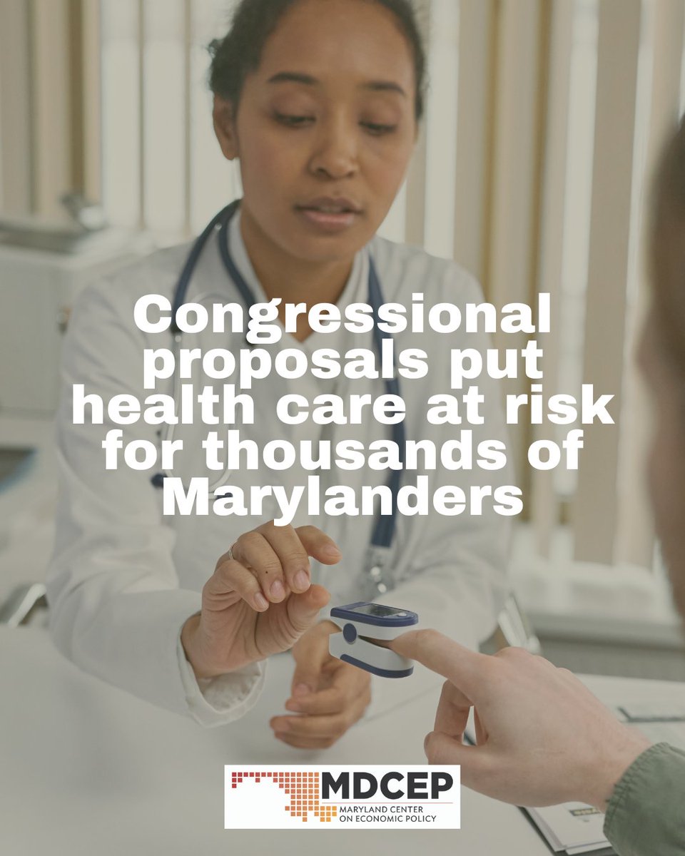 Hundreds of thousands of Marylanders would be at risk of losing health coverage and states would face billions in new costs under proposed massive cuts to Medicaid now under consideration in Congress. Maryland can't afford this massive step back. mdeconomy.org/a-step-forward…