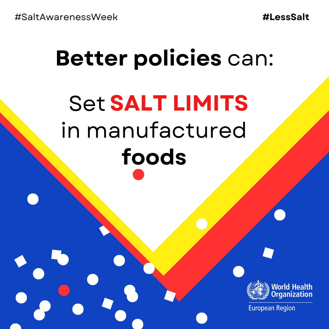 WHO_Europe's tweet image. Effective interventions, like food reformulation, public food procurement policies, and front-of-pack labels can reduce #salt consumption and related deaths from #cardiovascular diseases. 

Learn more: bit.ly/4jcgMYl
 
#SaltAwarenessWeek