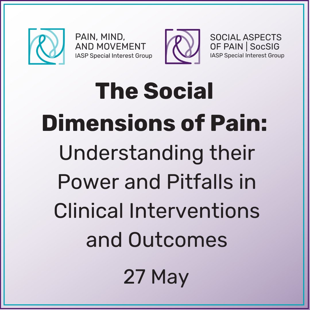 Pain Research Forum (@painresforum) on Twitter photo Register now for a #webinar on 27 May featuring Mark Lumely, <a href="/meuldersann/">Ann Meulders</a>, <a href="/FereshtehPK/">Fereshteh Pourkazemi</a>, <a href="/cookfulness/">Mr Cookfulness - Ian - The Cooking Coach!</a>, Adam Hirsh, and <a href="/Tash_Stanton/">A/Prof Tasha Stanton</a> discussing the social dimensions of pain bit.ly/3GxigyD #PRF Register now for a #webinar on 27 May featuring Mark Lumely, <a href="/meuldersann/">Ann Meulders</a>, <a href="/FereshtehPK/">Fereshteh Pourkazemi</a>, <a href="/cookfulness/">Mr Cookfulness - Ian - The Cooking Coach!</a>, Adam Hirsh, and <a href="/Tash_Stanton/">A/Prof Tasha Stanton</a> discussing the social dimensions of pain bit.ly/3GxigyD #PRF