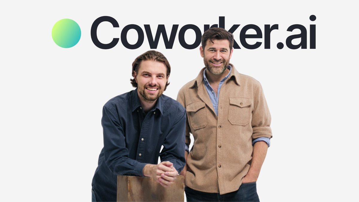 Announcing our investment in <a href="/coworkerapp/">Coworker.ai</a> - raised $16.5m and launching an enterprise AI agent that can do complex work across a company’s apps &amp; data, thanks to a new memory architecture that gives it deep company context. The future of enterprise AI. 

<a href="/ATCalder/">Alex Calder</a> <a href="/HeresTheChurch/">Bradford Church</a>