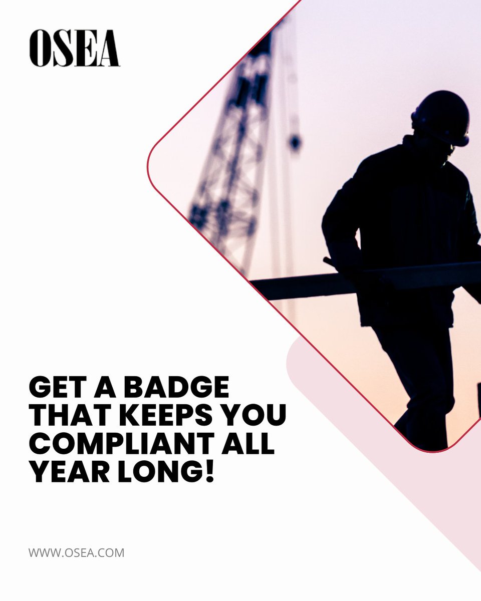 OSEAinc's tweet photo. Stay certified with OSEA’s Online Course for contractors at NFTA-Metro facilities! At $80 USD, you’ll complete this annual training and receive a certification and badge valid for one calendar year.

Make sure your safety training is up to date and compliant. Sign up today an ... https://t.co/PZ2kXXNPS8
