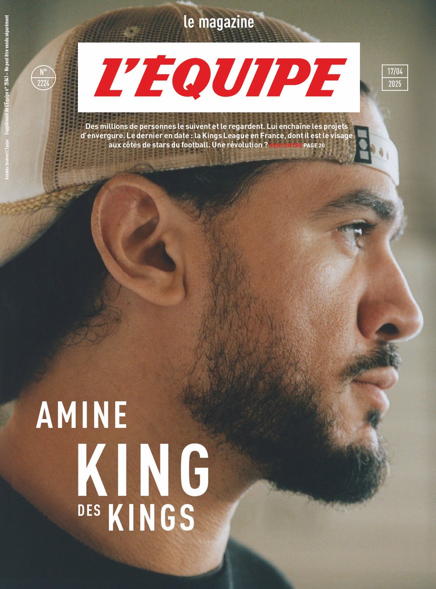 n°2224, <a href="/lemaglequipe/">Le magazine L'Équipe</a> 👑 

<a href="/AmineMaTue/">Amine 😞🌧</a> 
KING DES KINGS

lequipe.fr/Football/Artic…

📷 Rebekka Deubner/<a href="/lequipe/">L'Équipe</a>