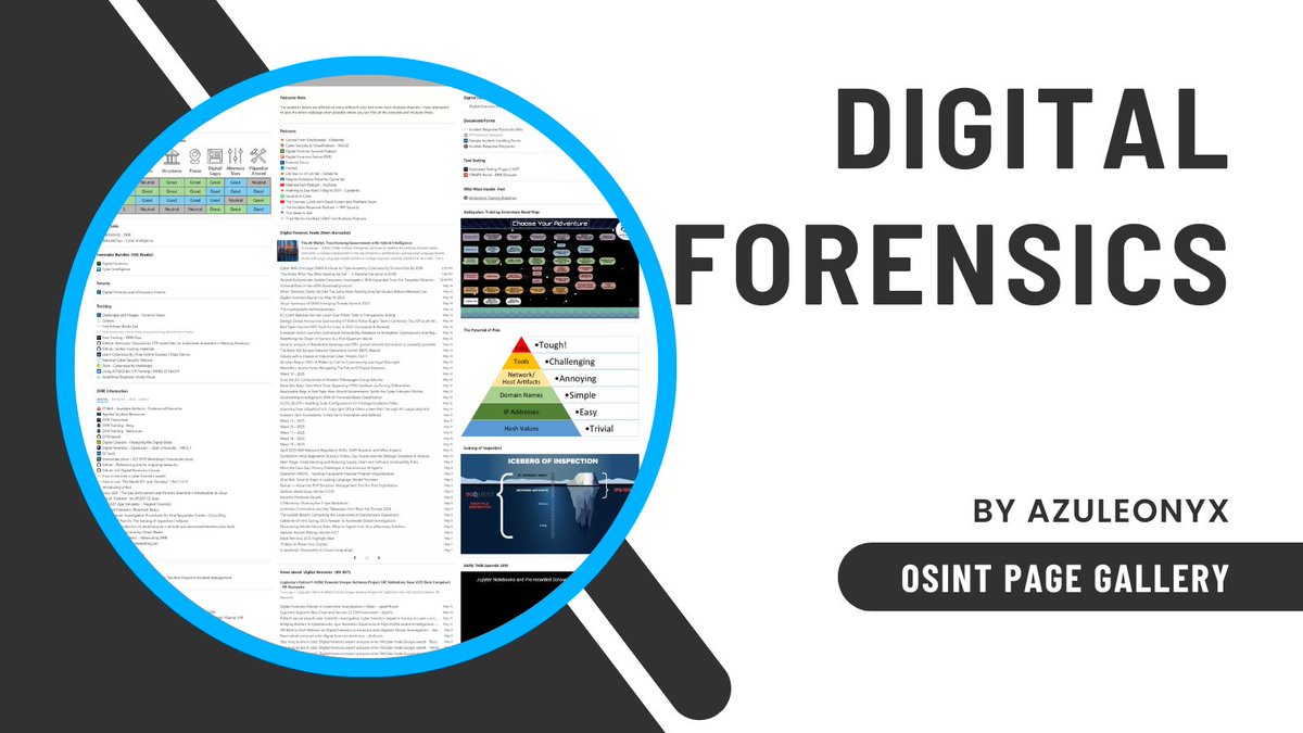 Interested in Digital Forensics? Check out this handy collection of links—covering podcasts, forums, training, DFIR info, threat hunting, and useful graphics like the Pyramid of Pain. Dive in now! start.me/p/ekq7Al/digit… #DFIR #ThreatHunting