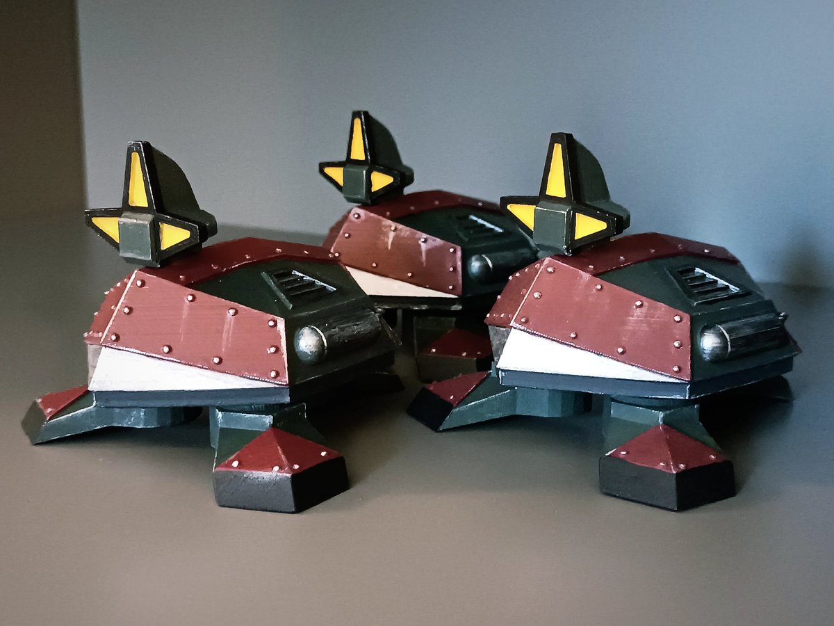 🤖⚙️The first trio of the new Robot Turtle production, is ready to go 📦✈️
🔧👁️ They are ready to patrol your shelves, looking for nosy Bandicoots 🦊🌪️

🛒➡️Commission ⏩ VdVortex.etsy.com ⏪

#crashbandicoot #customactionfigure