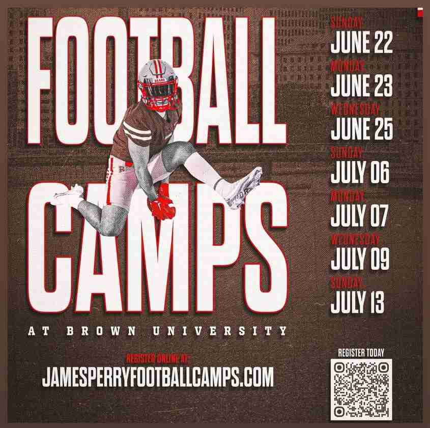 Thanks to <a href="/BrownHCPerry/">James Perry '00</a> and <a href="/BrownU_Football/">Brown Bears Football</a> for the camp opportunity!