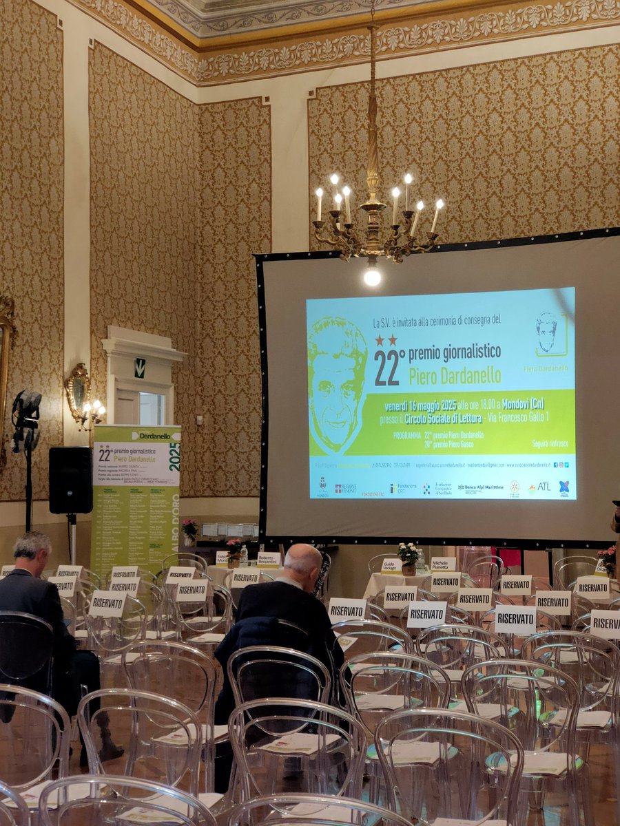 Tra poco la cerimonia del #PremioDardanello 2025 a #Mondovì. Siamo pronti anche per svelare il vincitore del #PremioGasco del ventennale!

#AssociazioneDardanello