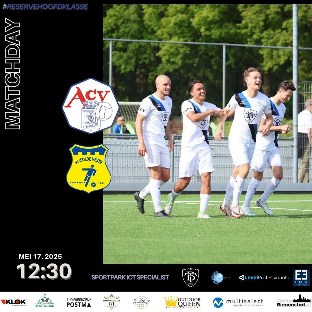 Morgen spelen we om 12:30 uur onze laatste thuiswedstrijd van dit seizoen tegen d’ Olde Veste 54 2. Er is veel te doen op ons mooie sportpark dus kom ons aanmoedigen! 

#mooisteclub 🔵⚫️