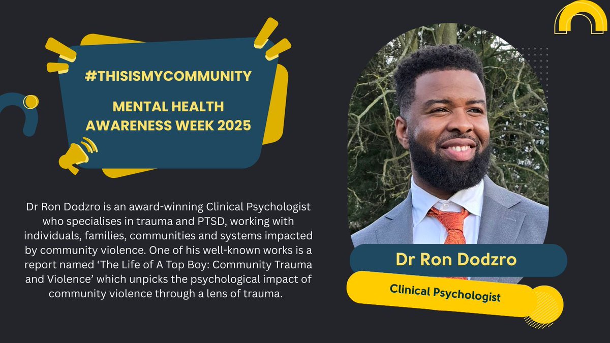 Partisan (@partisan_cic) on Twitter photo Check out the brilliant Dr Ron Dodzro - <a href="/NDodzro/">Dr Ron Dodzro</a>, former Clinical Psychologist at Partisan.
Ron is specialises in trauma & PTSD relating to community/serious youth violence. He co-authored the "Life of a Top Boy" report with <a href="/MistaGoode/">Winston Goode</a>, CEO of @juvenis.
#ThisIsMyCommunity Check out the brilliant Dr Ron Dodzro - <a href="/NDodzro/">Dr Ron Dodzro</a>, former Clinical Psychologist at Partisan.
Ron is specialises in trauma & PTSD relating to community/serious youth violence. He co-authored the "Life of a Top Boy" report with <a href="/MistaGoode/">Winston Goode</a>, CEO of @juvenis.
#ThisIsMyCommunity