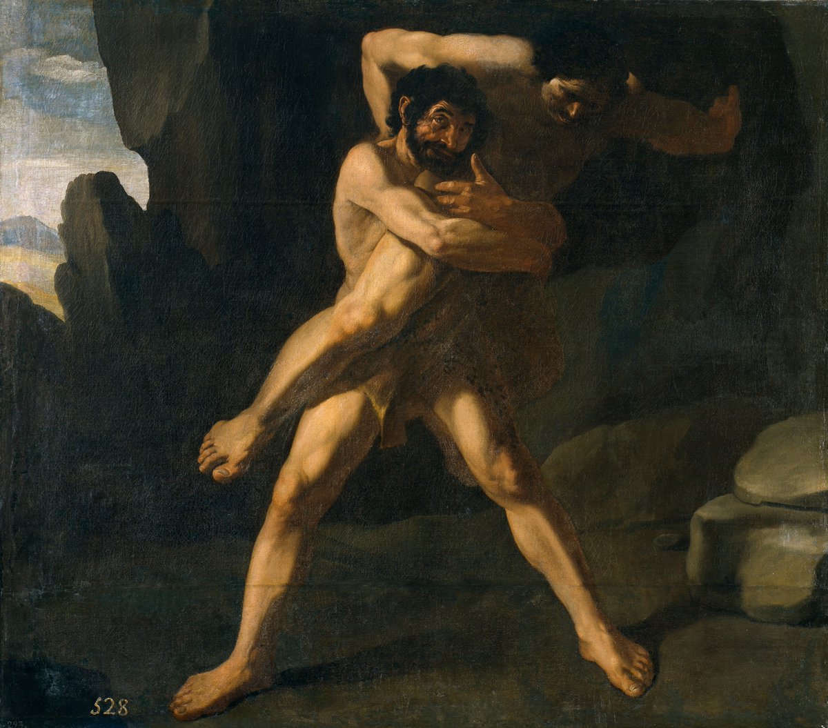 HHEPodcast's tweet photo. No, it's not a cuddling competition. And it's not that either, you perv. It is, of course, Herakles battling Antaeus, as we discovered in our episode on Literature in Morocco during 1500 to 500 BCE. 

(actually a 1634 painting by Spanish painter Francisco de Zurbarán) https://t.co/457t6xIUwL