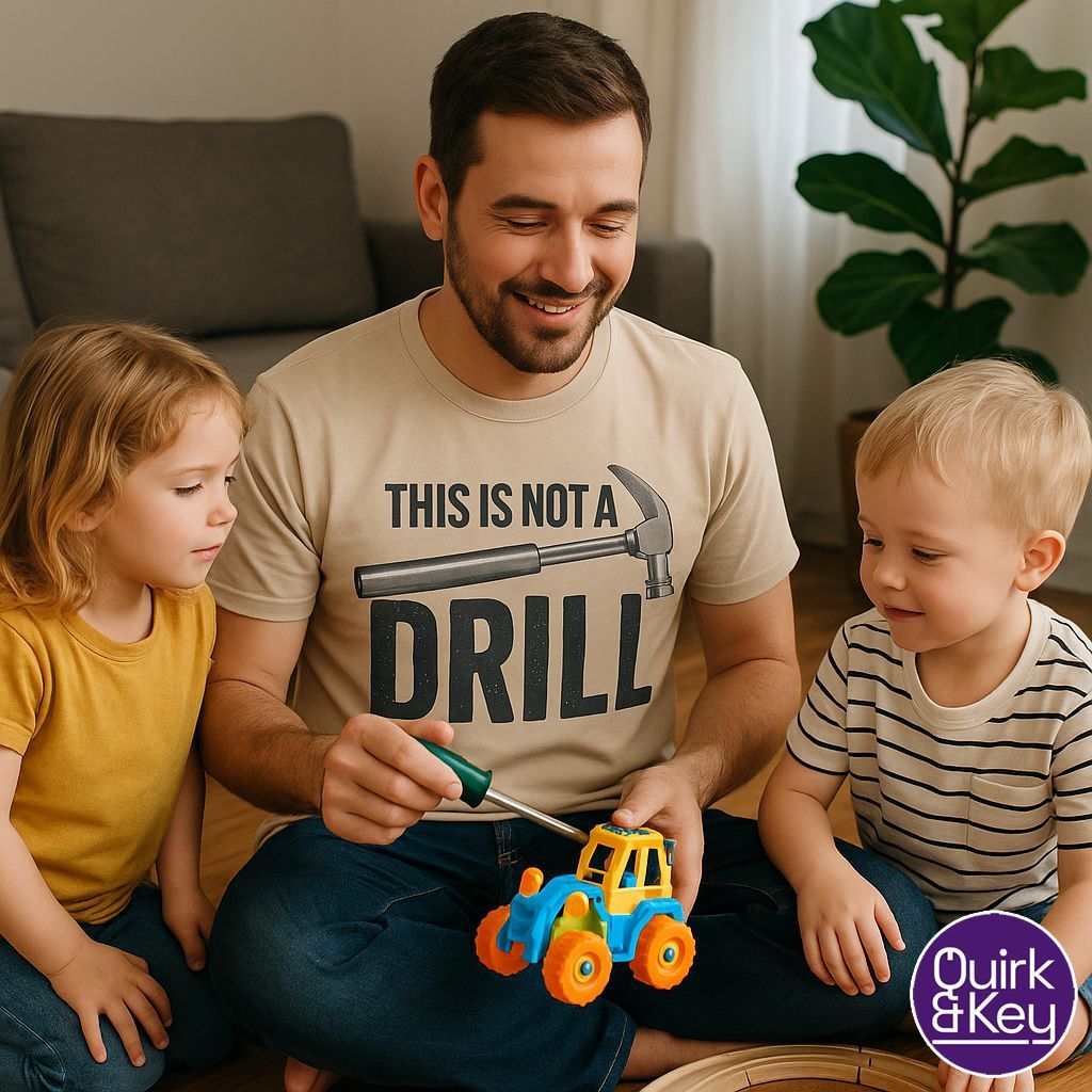 QuirkAndKey's tweet photo. This is NOT a drill — it’s your Father’s Day gift hero.
Funny. Punny. Built for the dad who loves tools and terrible jokes.
Order now in time for Father’s Day: https://t.co/jNyOHXwWsL
#FathersDay2025 #DadJokes #FunnyTshirt #QuirkAndKey #ThisIsNotADrill https://t.co/OIYhythovR