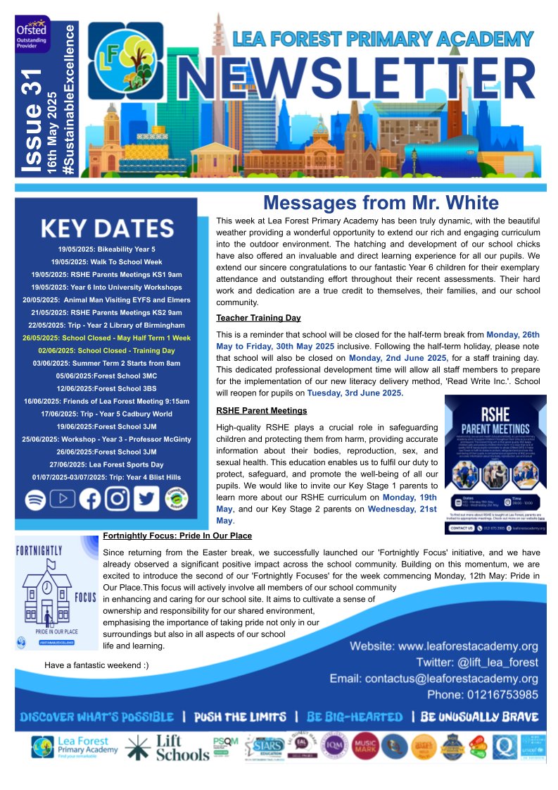 Our latest Lea Forest newsletter is available to download from the school website: Click the link below for your copy.

drive.google.com/file/d/1MkqM55…

You can also sign up to our mailing list to receive a copy via email.

sites.google.com/aetinet.org/le…