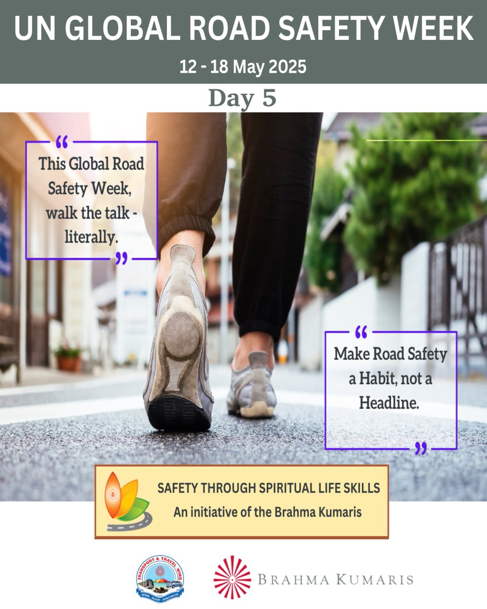 BK_Road_Safety's tweet photo. Day 5 | Let’s Practice Safety Before It Becomes News
https://t.co/NGk4P5ejNf
@BKYugRatan @bksanjaykumar @Omshantiimpeace https://t.co/gMjYkwl1Gv