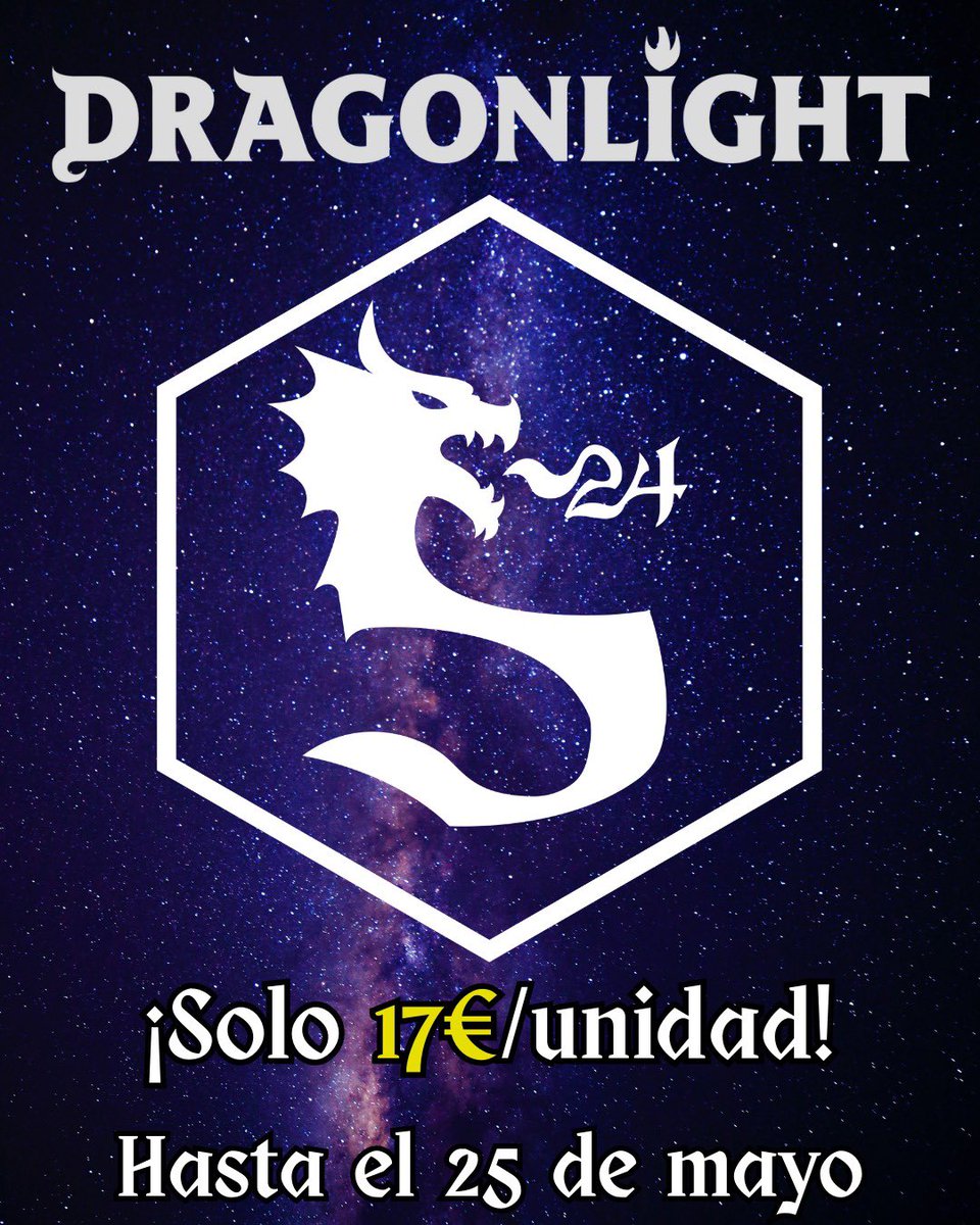 Sigue activo hasta el 25 de de mayo nuestro verkami de esta edición en tapa blanda con el SRD 5.2 de D&amp;D 2024 + Dragonlight y con esta súper oferta de 5 libros por 85€ ¡17€/unidad! Perfecto para regalos o para asociaciones, no pierdas la oportunidad ✨

vkm.is/dragonlightd&d