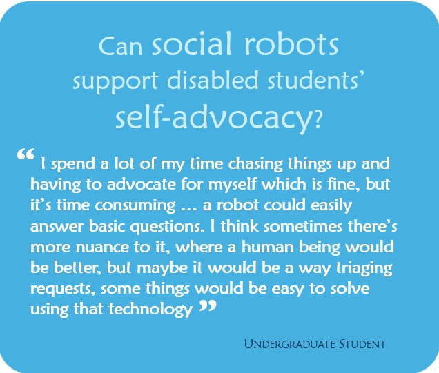 What does the future of HE student support look like? Are social robots  the new face of assistive technology?   

We're a long way off seeing robots around the campus, but there may be  advantages - find out more in our Preprint arxiv.org/abs/2503.16499 #AIinHE #NDinHE