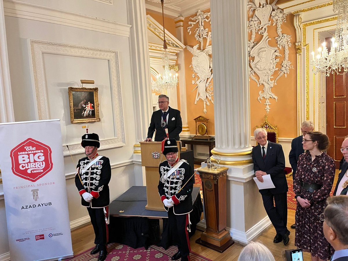 citylordmayor's tweet photo. Thrilled to have been able to announce this week that The Lord Mayor's Big Curry Lunch has raised a record £425,800 this year - a truly remarkable sum that will directly support veterans of our Armed Forces. Thanks to everyone who has got behind this fantastic scheme. https://t.co/lkbDr2VZ2D