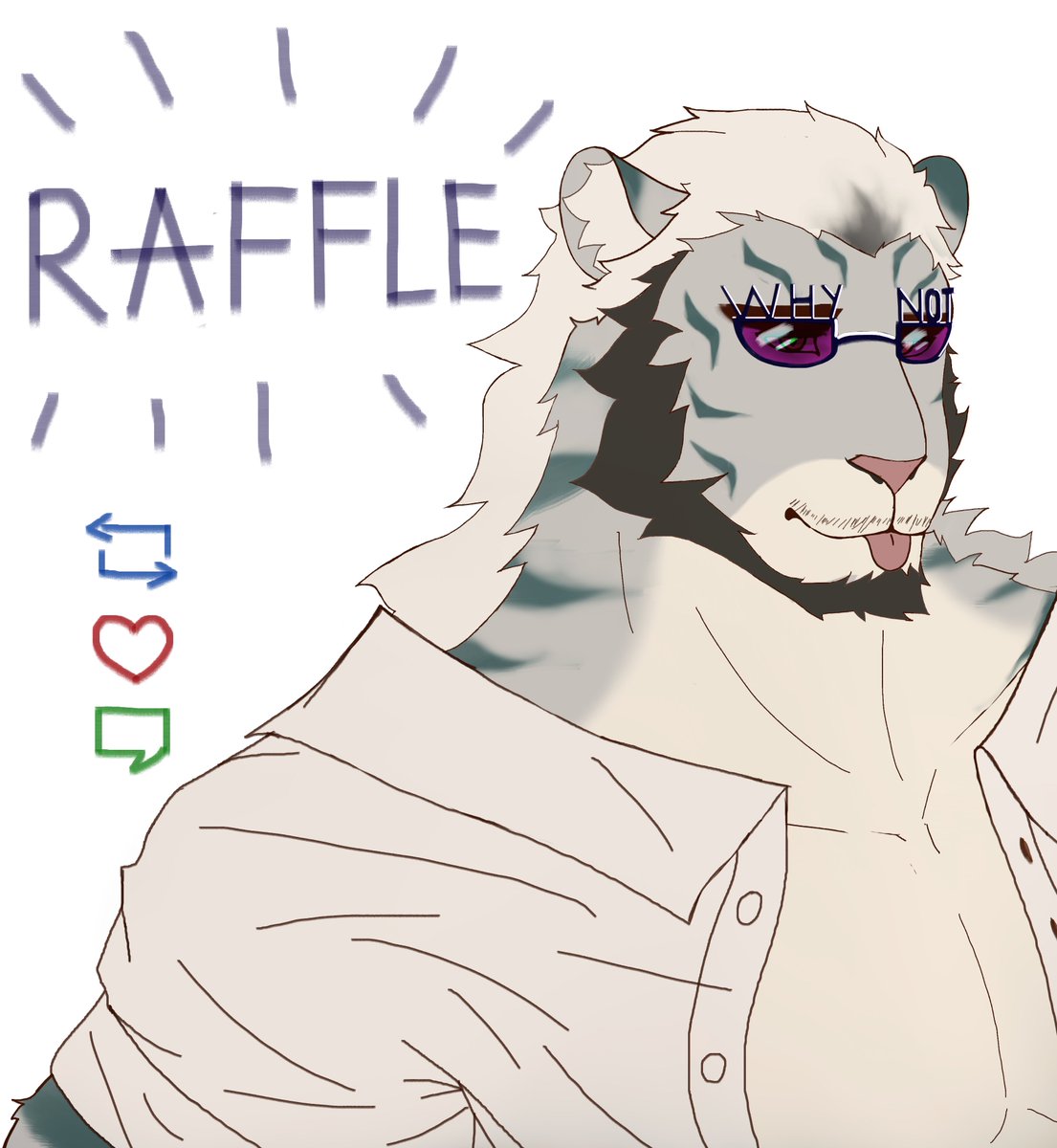 ✨"why not" RAFFLE ✨
-So just as promised i once again open
2 winners : 
⭐️1st - rendered drawing
⭐️2nd - color sketch
-Rules : follow, retweet, like 
-And don't forget to leave to character's ref in the comment (sfw only and no AI) !
-Raffle will end on 20th May 
Goodluck !