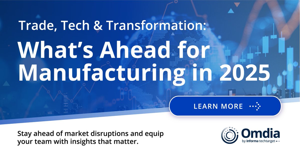 Automotive, semiconductors, and beyond: disruption is coming fast.
Get analyst insight on what’s next for manufacturing in 2025.
May 19 | 2pm BST | Exclusive webinar: bit.ly/4ddmDuW
#Tariffs #Manufacturing #EVs #Semiconductors #SupplyChain