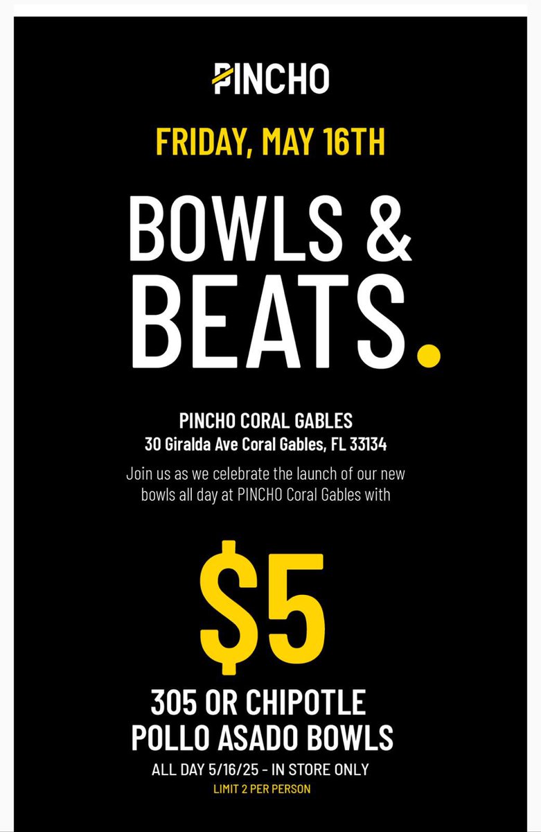 SAMSaysMiami's tweet image. #Friday #May16 @OfficialPincho #Pincho Coral Gables Location #Eat