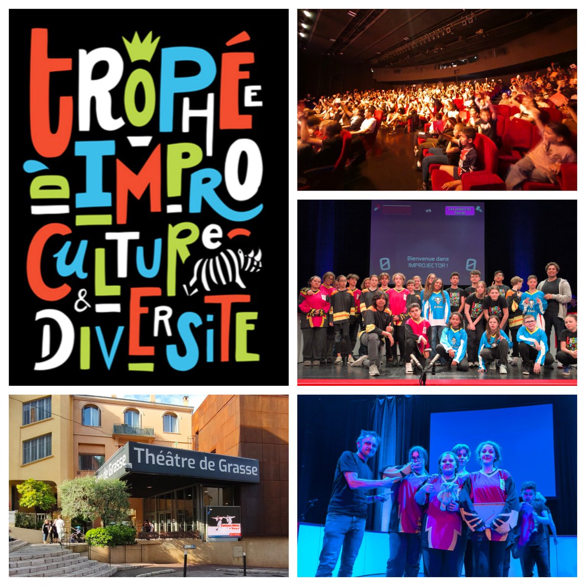 Finale régionale du Trophée d'Impro Culture et Diversité région PACA avec <a href="/CollegeRavel/">Collège Maurice Ravel Toulon Académie de Nice</a> et <a href="/collegegenevoix/">collège Maurice Genevoix</a> coachés par la Compagnie #Impro2pro🎭
Une belle aventure, un accueil chaleureux à Grasse avec <a href="/TDG_Grasse/">théâtre de Grasse</a> et la Compagnie En Décalage: MERCI✨
#tropheedimprocd #impro