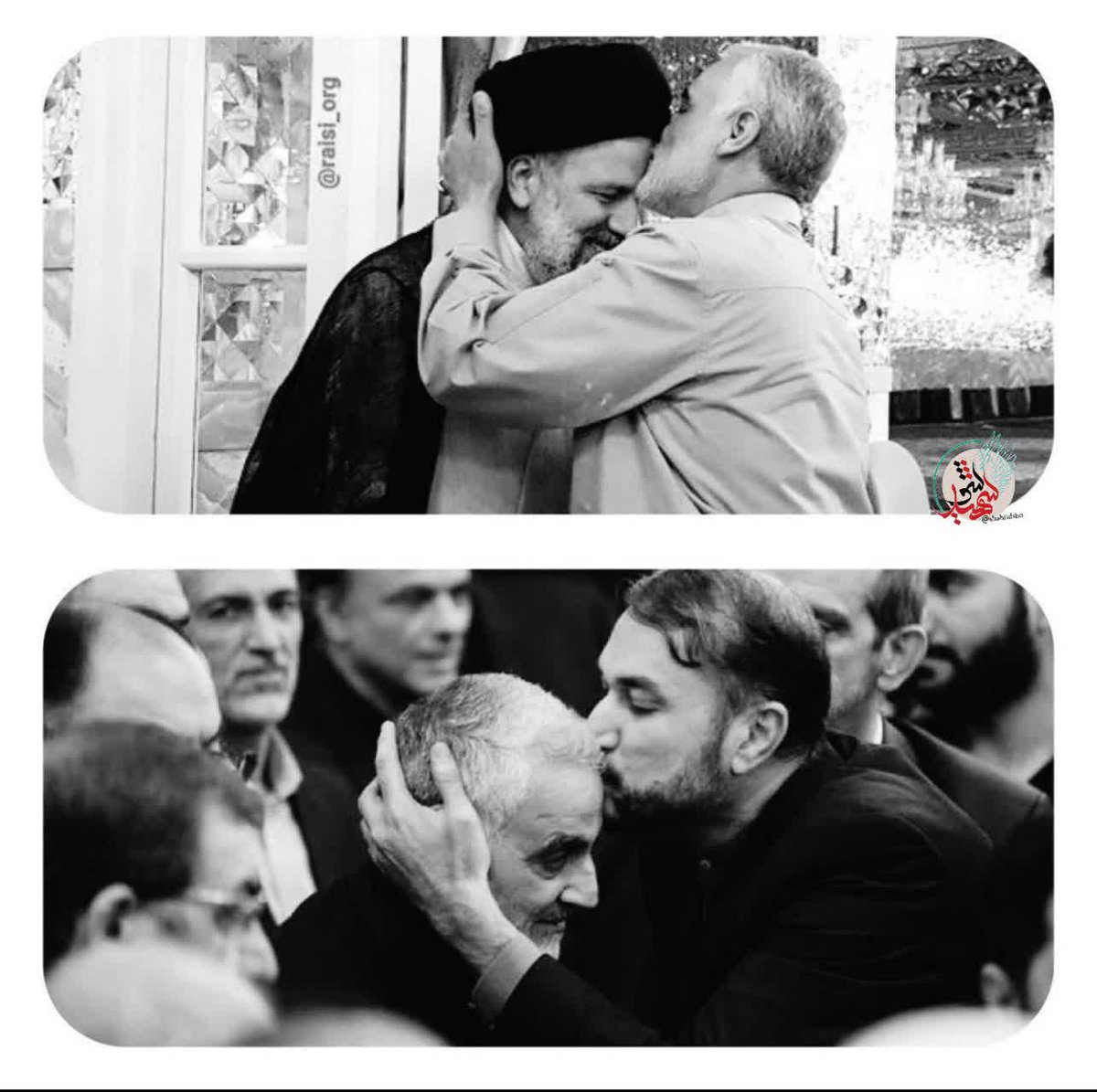 Sarehnazri's tweet image. شهید رئیسی همراه و رفیق حاج قاسم بود ،حاج قاسم ایران را حرم نامید و رفیقش تا پای جان #خادم_حرم_ایران #یار_محرومان ماند...!❤️🩹