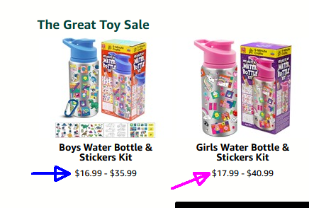 ModusOperandiPR's tweet photo. Example of the stupid 'Pink tax' on Woot today. Same damn item except the color/sticker designs.
#pinktax #Discrimination #Woot https://t.co/AzgNRjNhnU