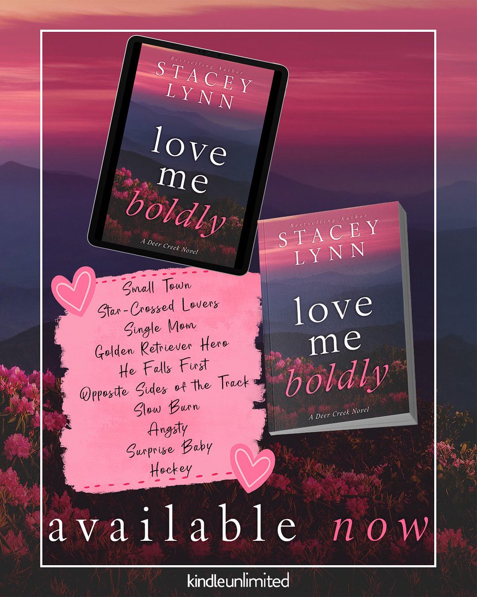 BbbvBlogger's tweet image. Love Me Boldly by @staceylynn.author is now LIVE!  Download or FREE with #KU 
Amazon: amzn.to/4klsAbJ
Add to Goodreads: bit.ly/4k7gmnP
A swoony he falls first, opposites attract, single mom romance.
#StaceyLynn #SmallTown #SingleMom #LoveMeBoldly #valentineprlm