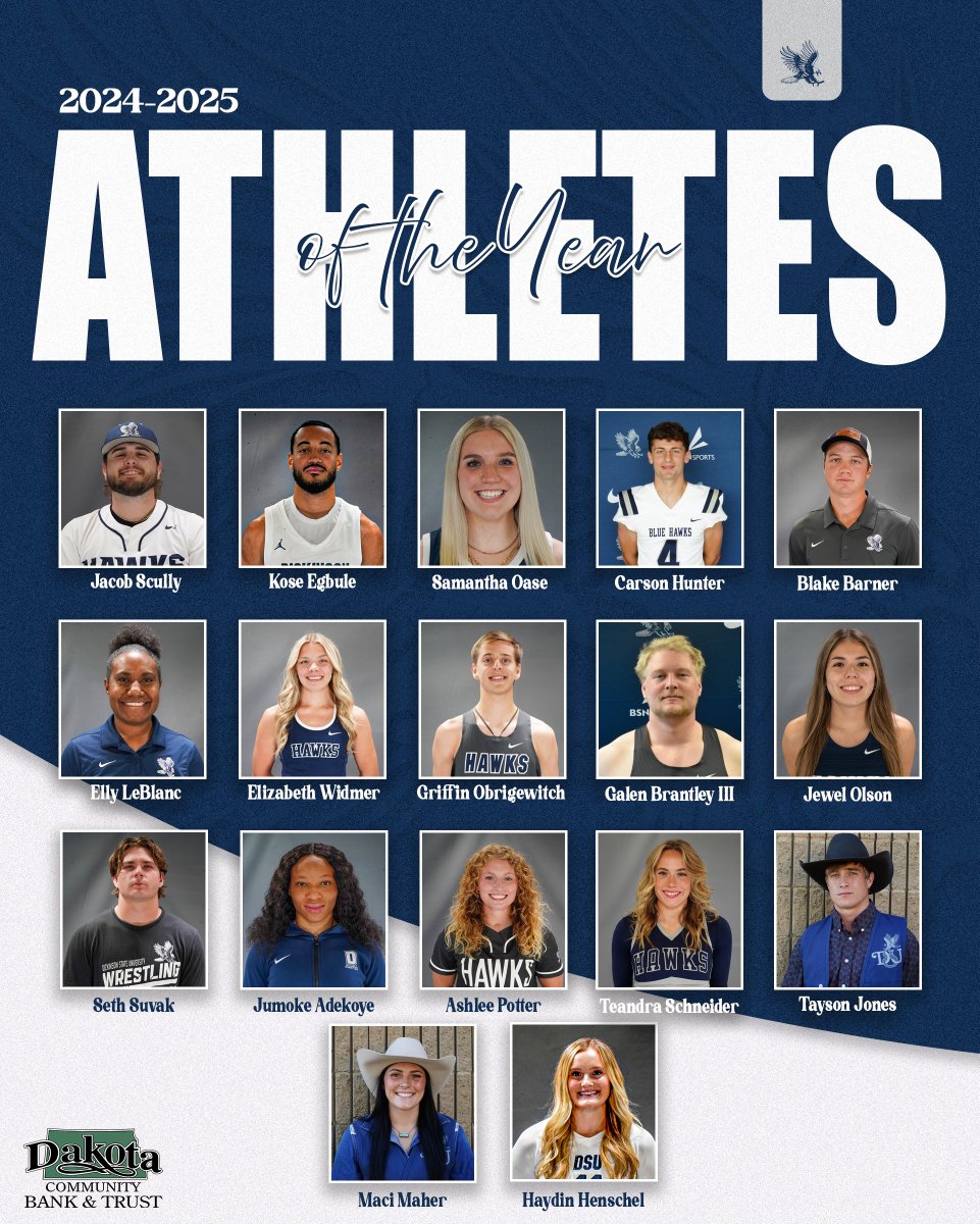 dsubluehawks's tweet image. Each team also recognized a member of their program as an Athlete of the Year recipient!

#HawksAreUp